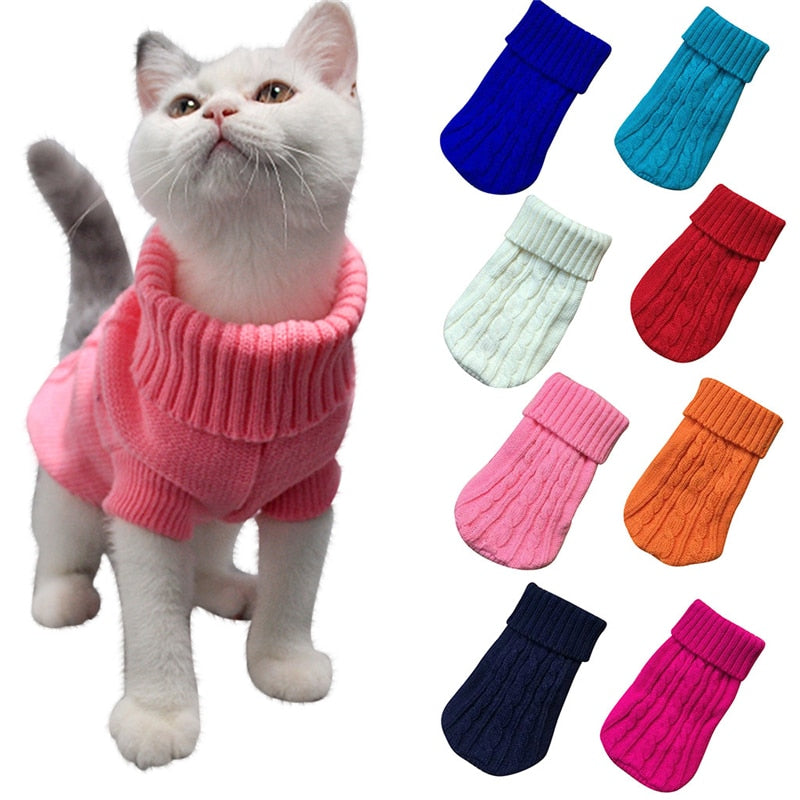 Winter Warm Dog Sweaters Pet Clothes for Small Dogs Soft Woolly Sweater