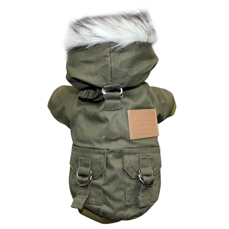 Dog Clothes Winter Puppy Pet Dog Coat Jacket Thicken Warm Hoodie Jacket