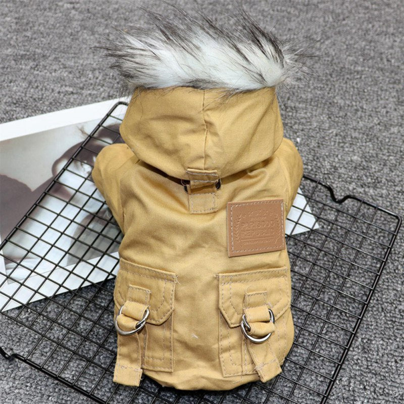 Dog Clothes Winter Puppy Pet Dog Coat Jacket Thicken Warm Hoodie Jacket