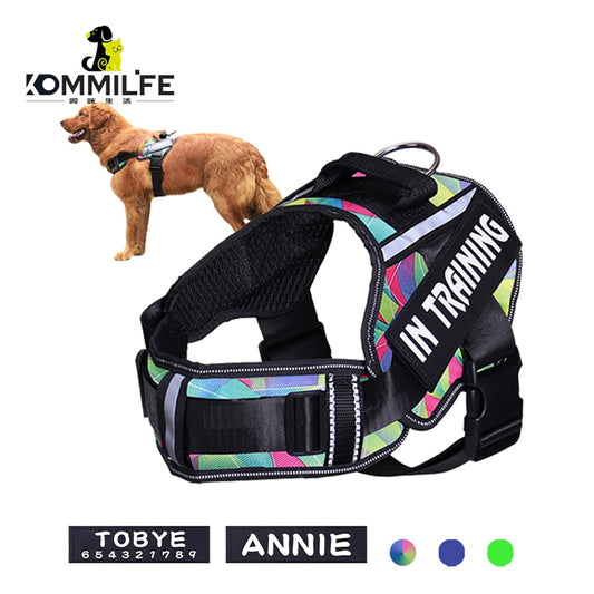 Adjustable Nylon Dog Harness Personalized Harness For Dogs Reflective Vest No Pull