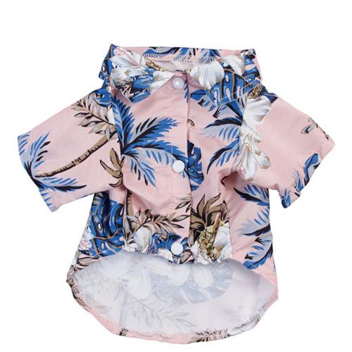 Summer Beach Shirts Dog Cute Hawaii Casual Floral For Small Dogs