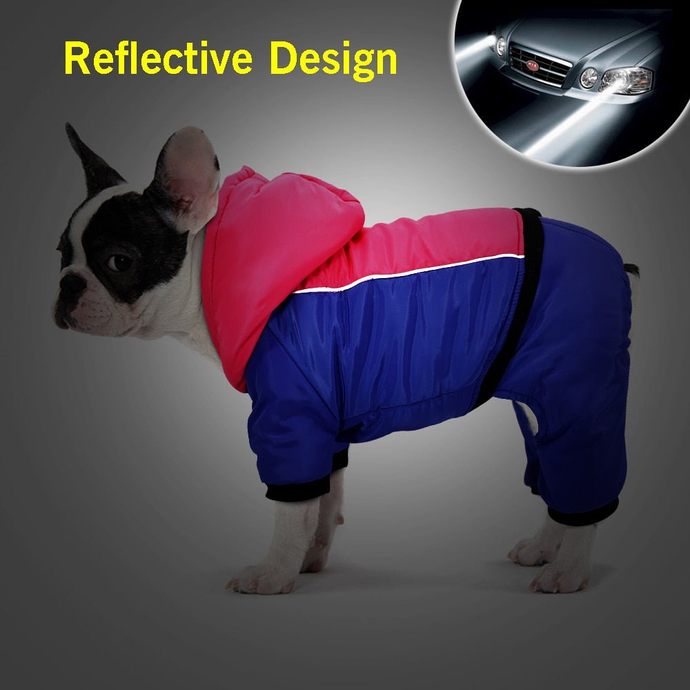 Reflective Dog Clothes Coat Warm Dogs Winter Coat Jacket Pet Clothing