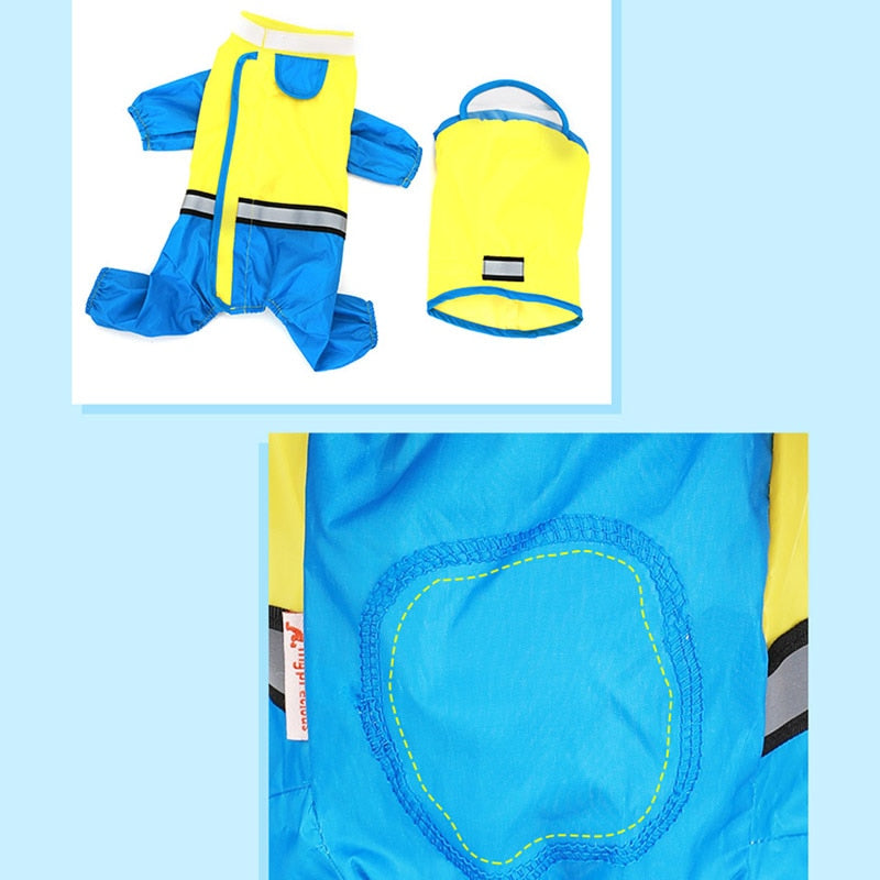 Dog Raincoat Jumpsuit Raincoat Teddy Waterproof Jacket