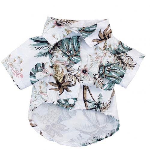 Summer Beach Shirts Dog Cute Hawaii Casual Floral For Small Dogs