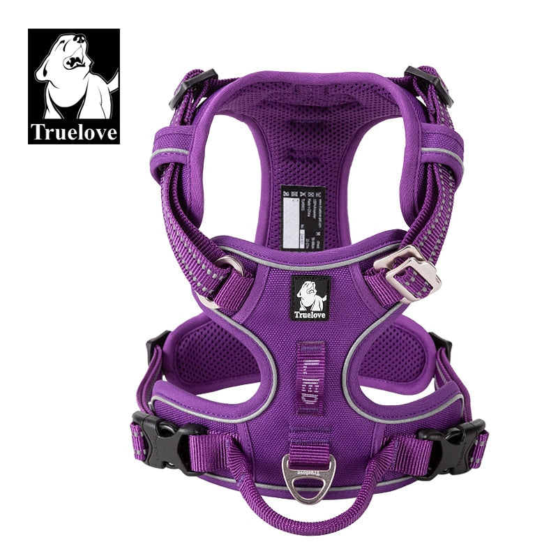 Pet Reflective Nylon Dog Harness No Pull Adjustable Naughty Dog Vest