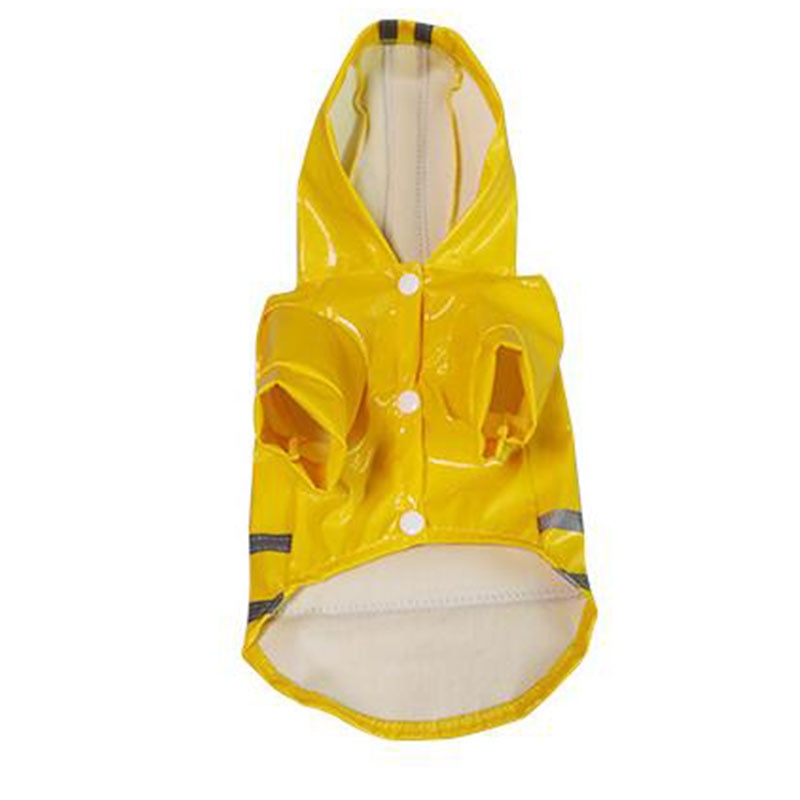 Dog Clothes Hooded Raincoats Reflective Strip Dogs Rain Coat Waterproof