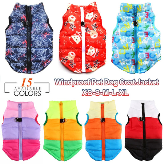 Winter Warm Pet Clothes For Small Dogs Windproof Dog Coat Jacket