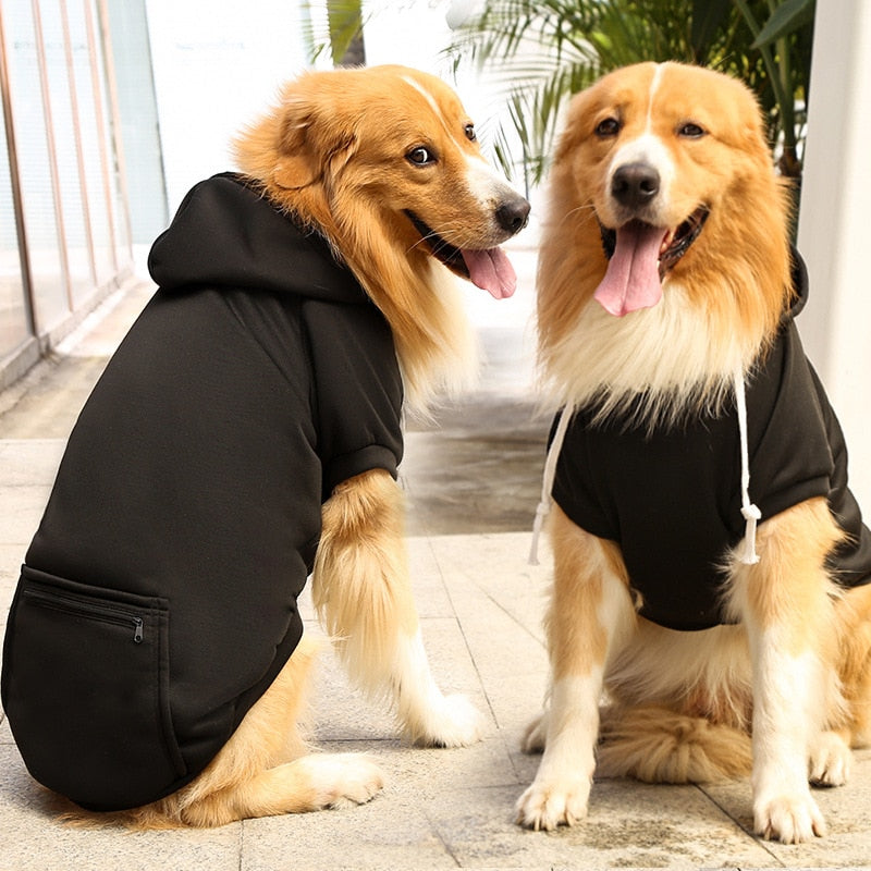 Dog Clothes Autumn Winter Clothing Thick Warm Pullover Hooded Sweatshirt