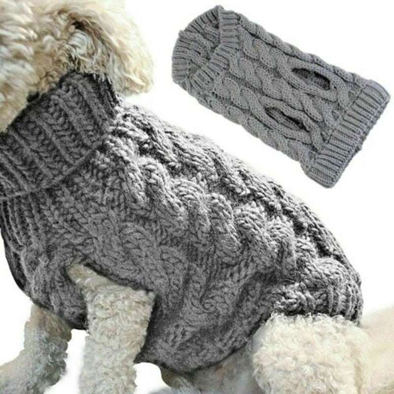 Winter Dog Clothes Soft Puppy Kitten Kitten High Collar  Sweater