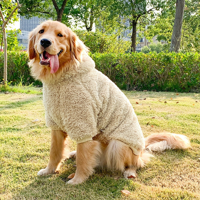 Dog Clothes Autumn Winter Clothing Thick Warm Pullover Hooded Sweatshirt