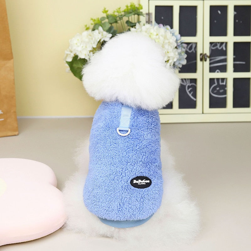 Pet Autumn And Winter Fleece Clothes Dog Cat Warm Coat Sweatshirt