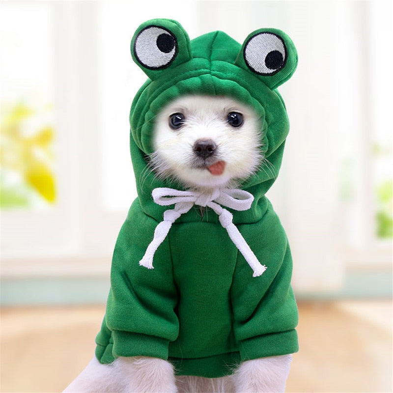 Dog Winter Warm Clothes Cute Plush Coat Hoodies Pet Costume Jacket