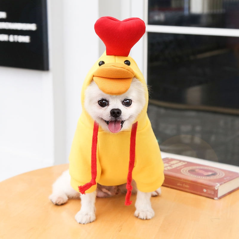 Dog Winter Warm Clothes Cute Plush Coat Hoodies Pet Costume Jacket