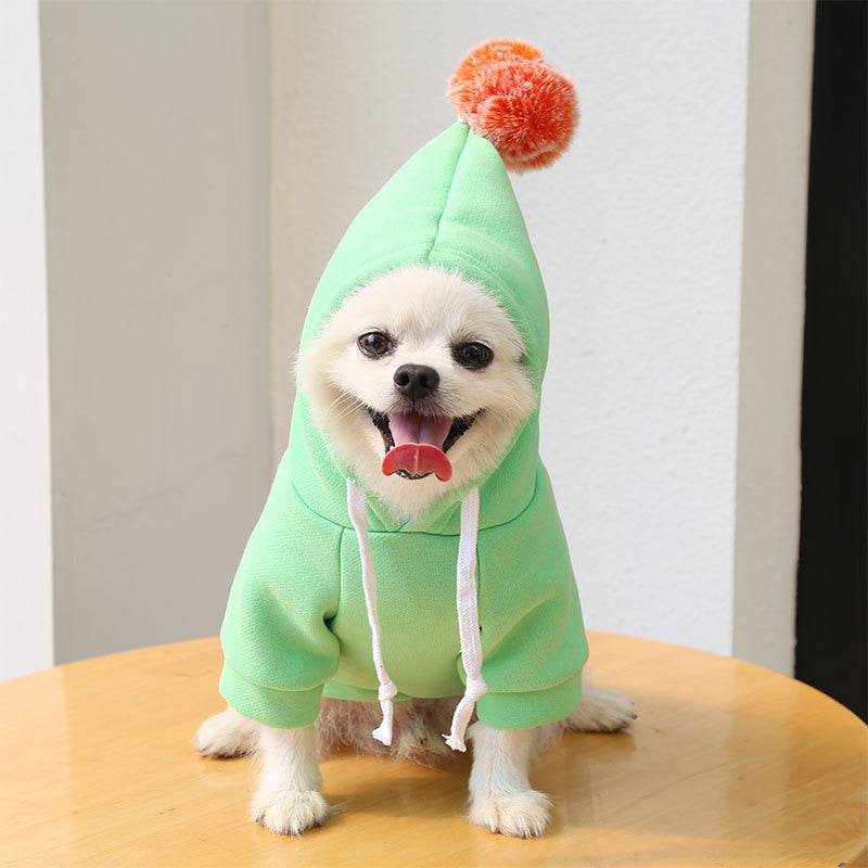 Dog Winter Warm Clothes Cute Plush Coat Hoodies Pet Costume Jacket