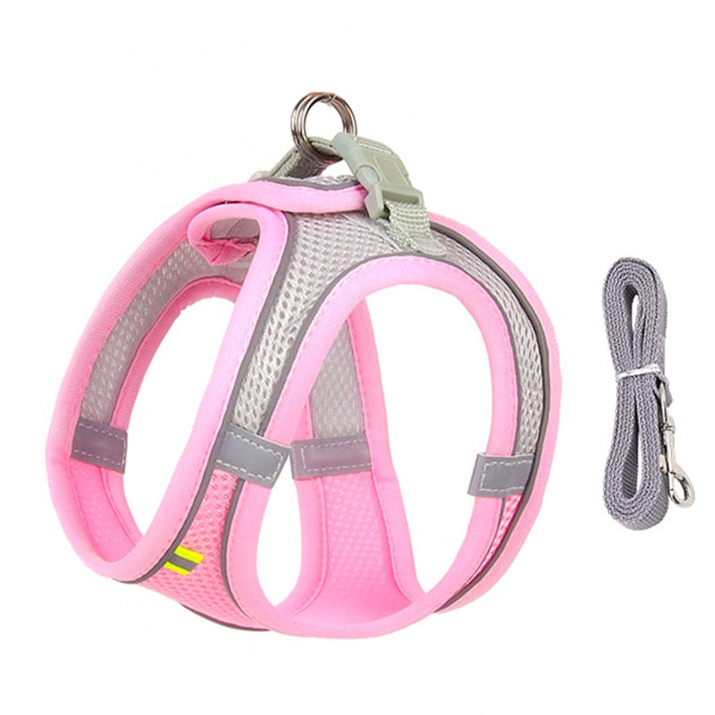 Dog Harness Leash Set for Small Dogs Adjustable Puppy Harness Vest Outdoor