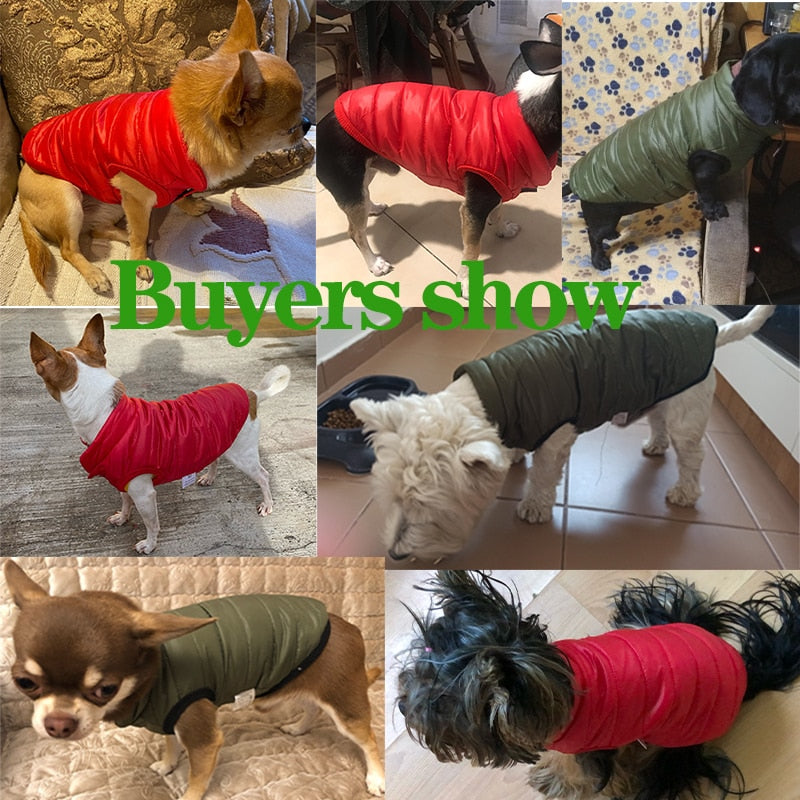 Winter Dog Clothes Warm Pet Down Jacket Vest Coat For Small Medium Dogs