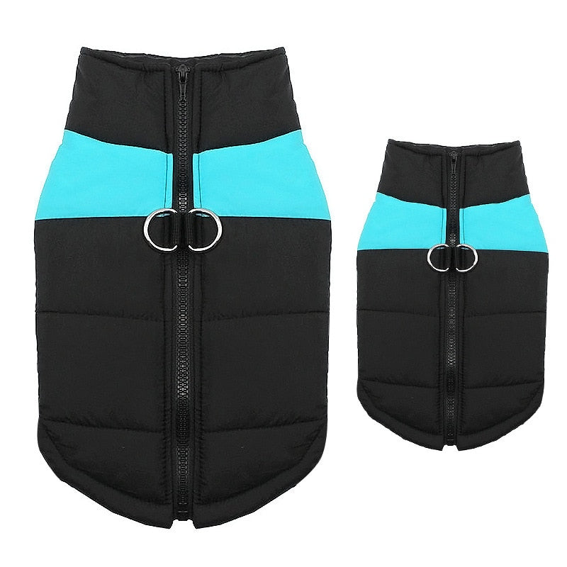 Padded Winter Warm Dog Clothes Waterproof Pet Vest Zipper Jacket