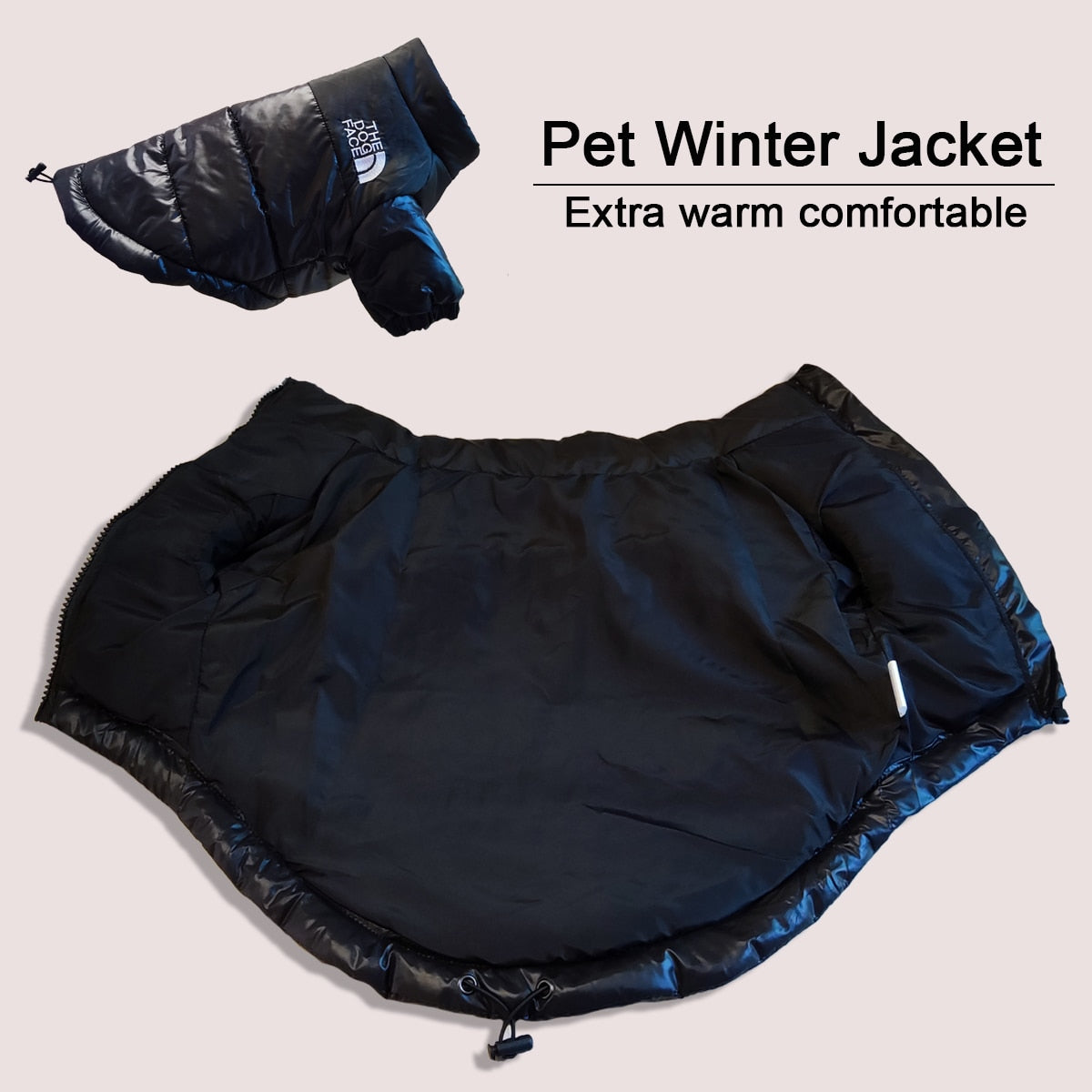 Large Winter Pet Dog Clothes French Puppy Warm Windproof Jacket