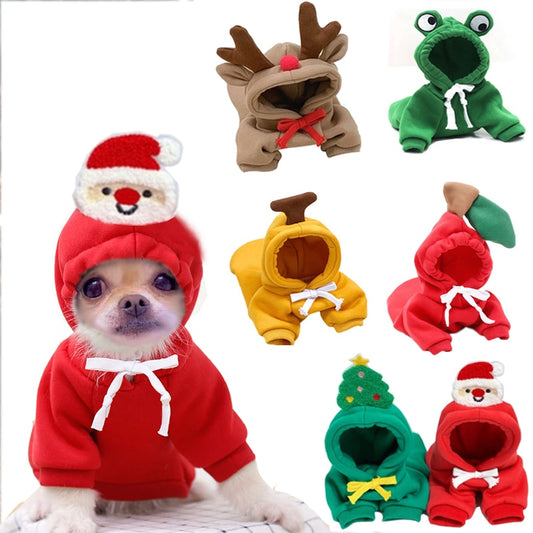 Dog Winter Warm Clothes Cute Plush Coat Hoodies Pet Costume Jacket