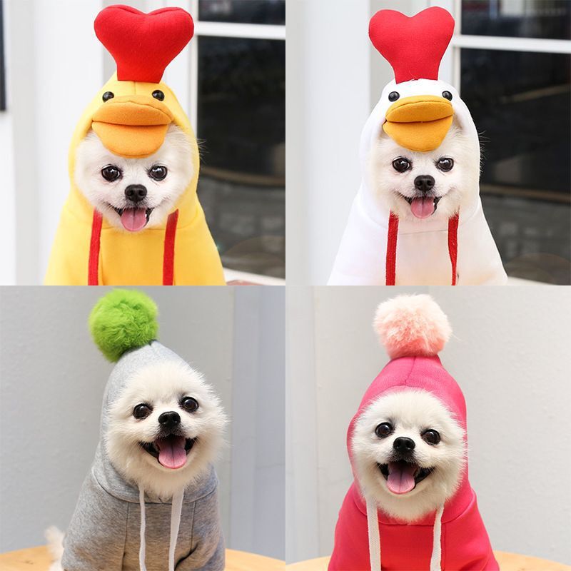 Dog Winter Warm Clothes Cute Plush Coat Hoodies Pet Costume Jacket