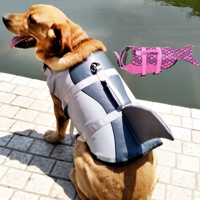 Pet Life Vest Shark Mermaid Swimsuit Dog Swimming Suit Summer Fashion