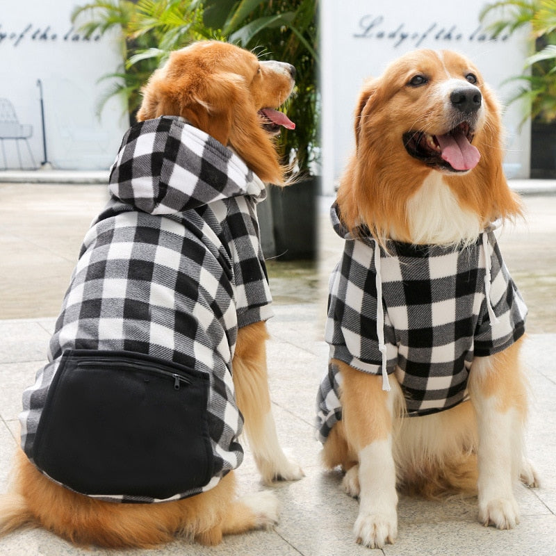 Dog Clothes Autumn Winter Clothing Thick Warm Pullover Hooded Sweatshirt