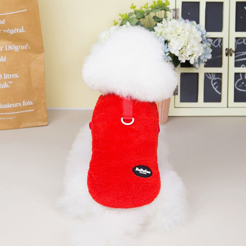 Pet Autumn And Winter Fleece Clothes Dog Cat Warm Coat Sweatshirt