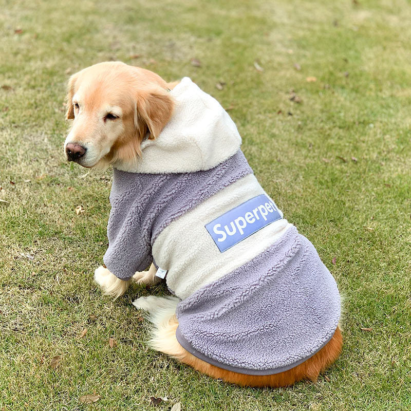 Dog Clothes Autumn Winter Clothing Thick Warm Pullover Hooded Sweatshirt