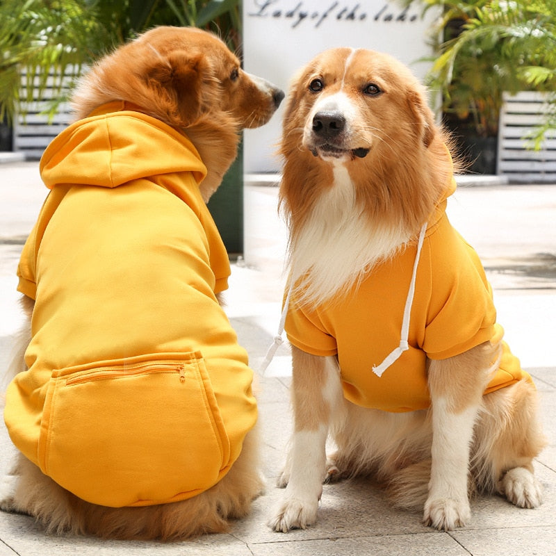 Dog Clothes Autumn Winter Clothing Thick Warm Pullover Hooded Sweatshirt