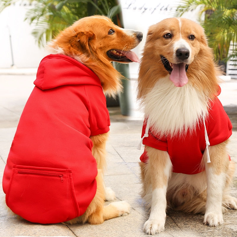 Dog Clothes Autumn Winter Clothing Thick Warm Pullover Hooded Sweatshirt