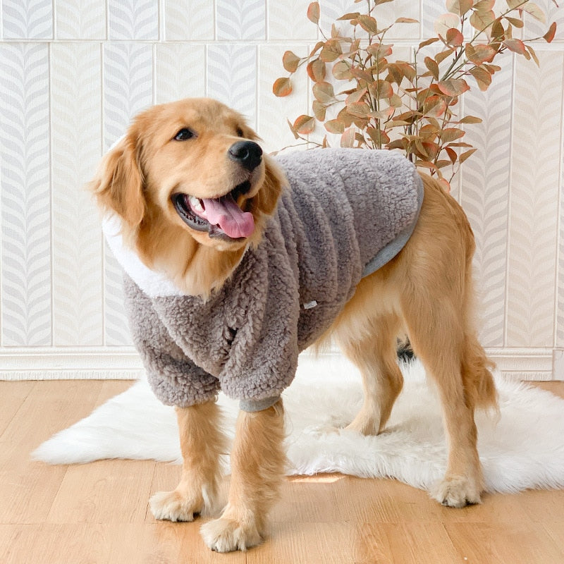 Dog Clothes Autumn Winter Clothing Thick Warm Pullover Hooded Sweatshirt