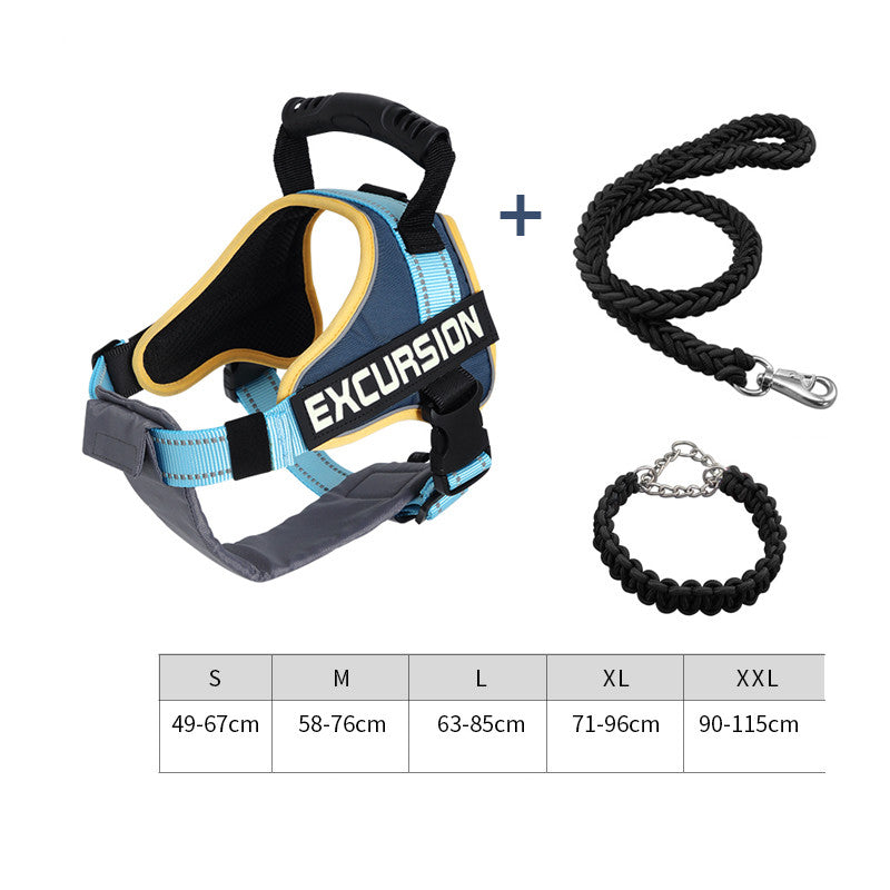 Hiker Dog Leash Vest Type Chest Harness