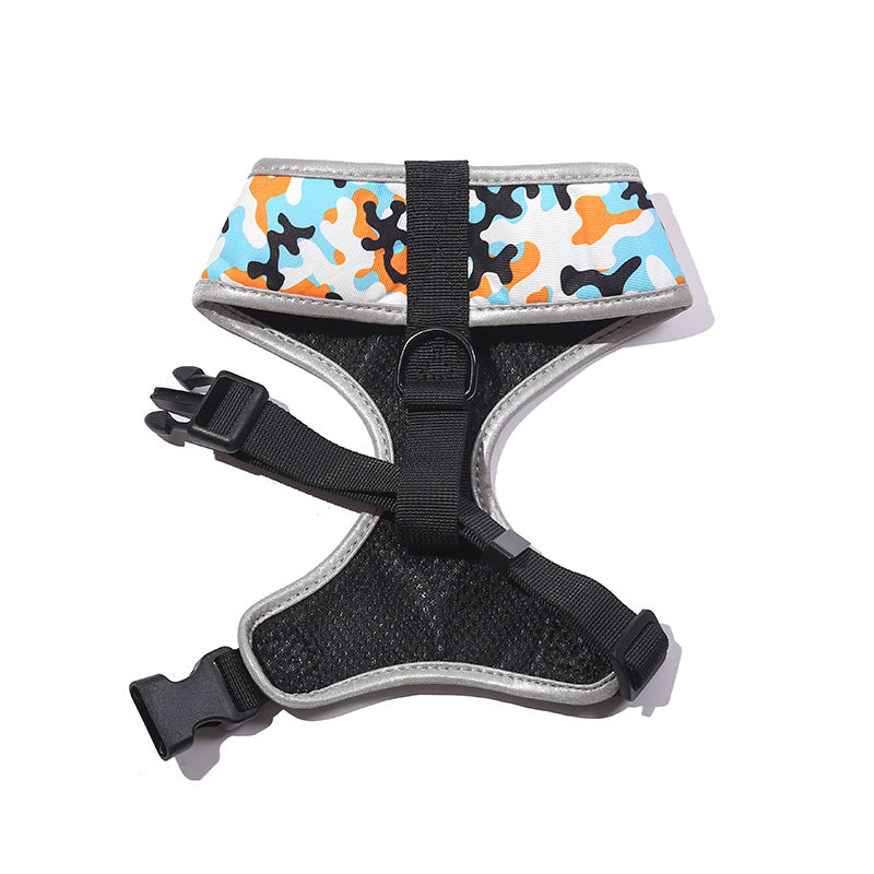 Breathable Double Layer Multicolor Printed Dog Harness