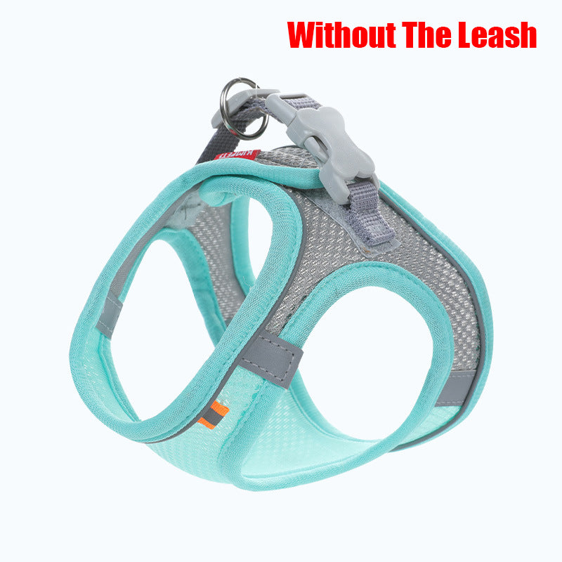 Pet Mesh Chest Harness Dog Go Out Reflective Leash