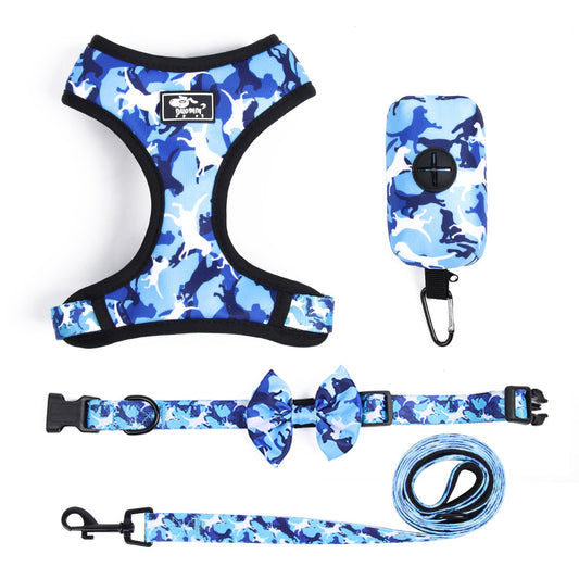 Printed Chest Harness Set Dog Rope Pet Supplies