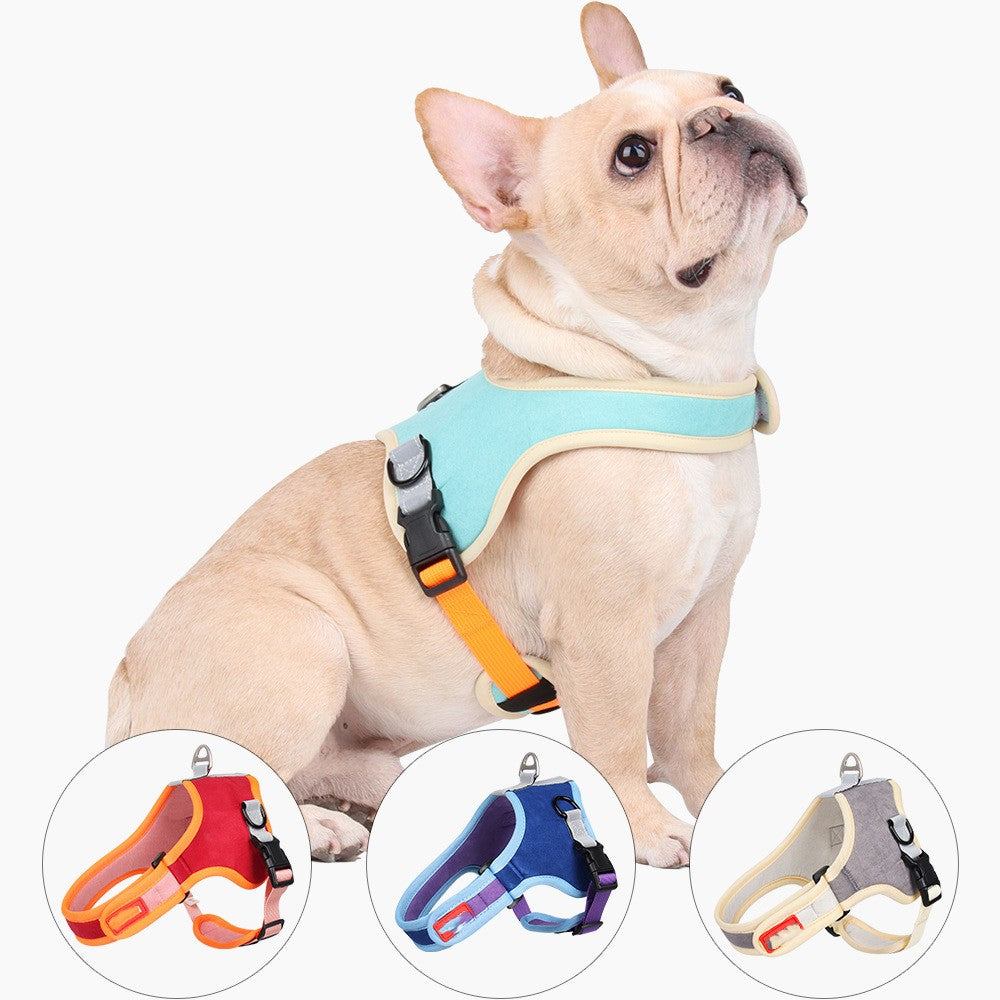 Saddle Undershirt Type Puppy Chest Back Reflective Dog Harness Dog Leash